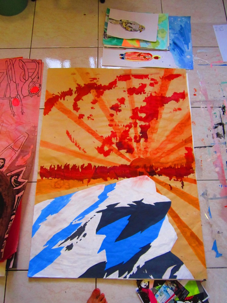 Paintings made in my Taiwanese studio, Water Colour, Ink, Pigment on board, Mount board or paper.