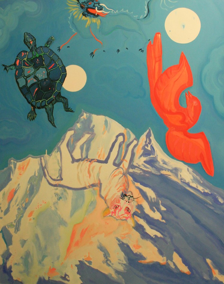 Azure Dragon East, Oil, Gloss, Pigment