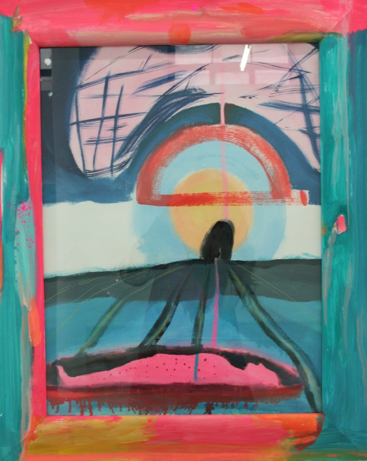 In To The Above R.I.P.J.M, Oil, Pigment, Gloss, on canvas, framed