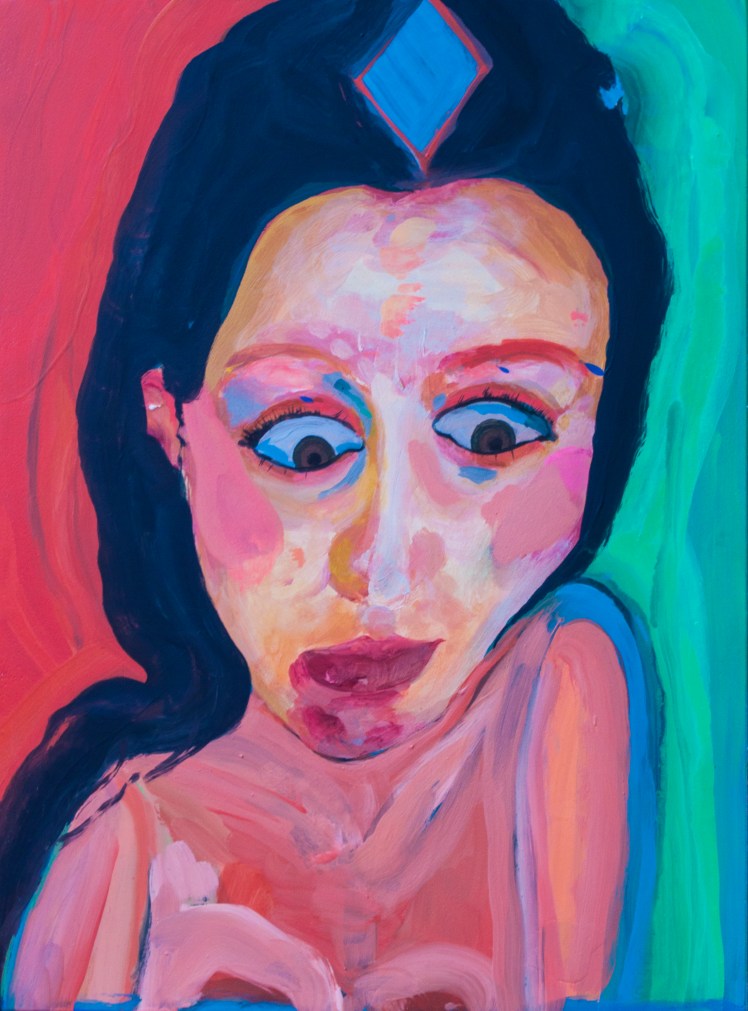 Diamond Eye. Oil, Gloss, Pigment on Board. 39 x 29 x 3 cm