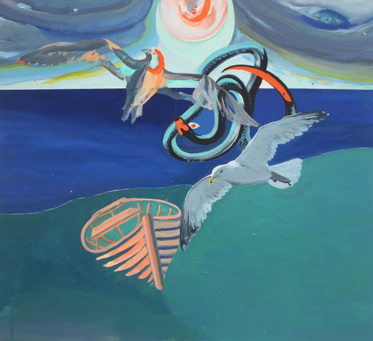 Libra, OIl, Gloss, Pigment, 2016 (H70 x W77cm)