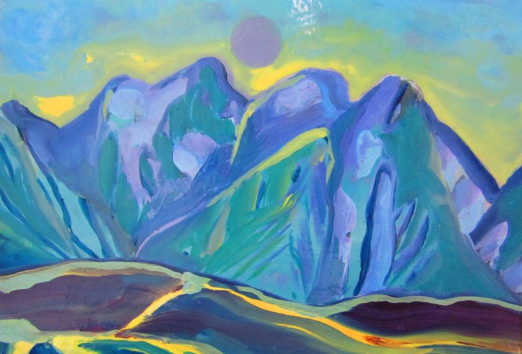 High Arctic, Summer 2016, Oil, Gloss, Pigment on Mountboard